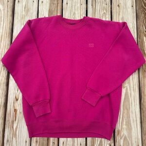 Vintage Olympics Team USA Sweatshirt Adult Size Large Fuchsia Crewneck Pullover